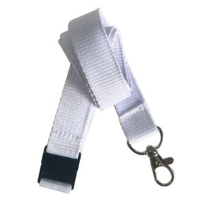 Plain White Lanyard