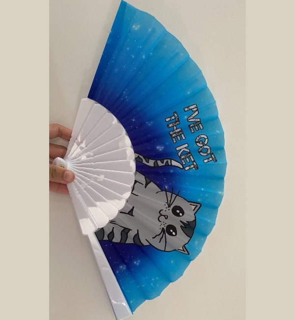 Hand Fans blue